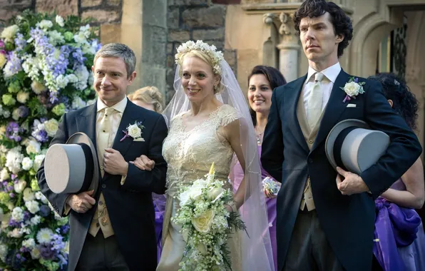 Picture Sherlock Holmes, wedding, Martin Freeman, Benedict Cumberbatch, Sherlock, Sherlock BBC, Sherlock Holmes, the bride and …