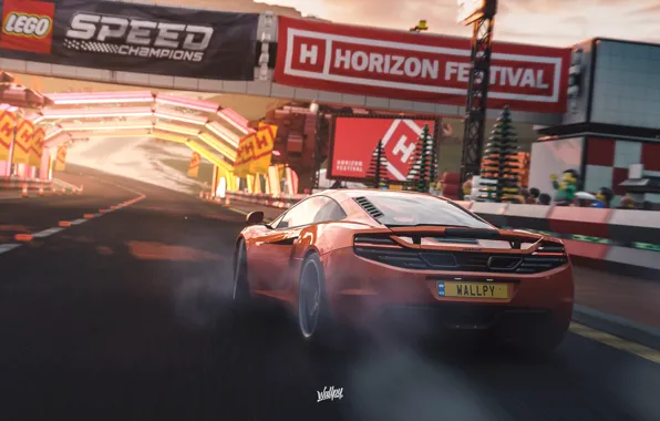 Picture McLaren, Microsoft, MP4-12C, game art, Forza Horizon 4, by Wallpy