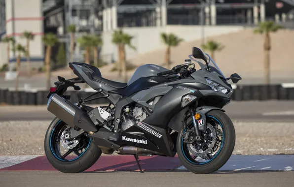 Picture black, Asphalt, motorcycle, bike, motorcycle, superbike, sportbike, Kawasaki Ninja ZX-6R