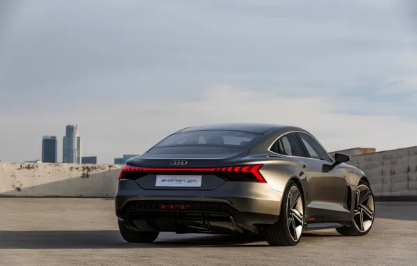 Picture the sky, Audi, coupe, 2018, e-tron GT Concept, the four-door