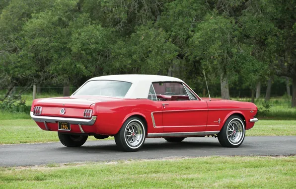 Picture Red, Ford Mustang, Classic, 1964, Hardtop, Pony Car