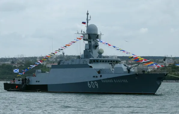 Picture ship, rocket, small, Parade, Sevastopol, Vyshniy Volochëk