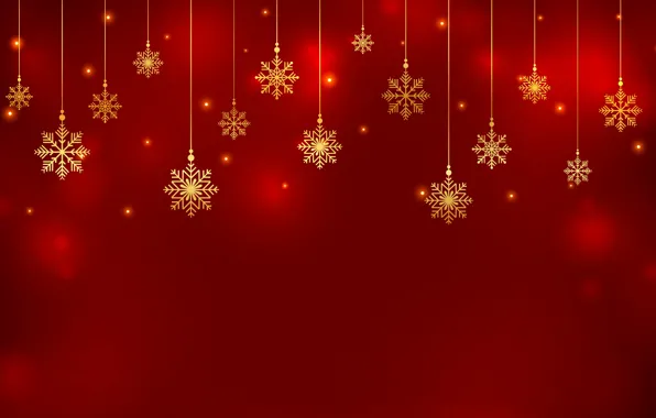 Picture decoration, snowflakes, gold, Christmas, New year, red, golden, christmas, new year, happy, background, merry, luxury, …