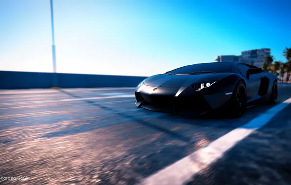 Picture game, car, Lamborghini, Lamborghini aventador, black edition, Lamborgini Aventador, The Crew 2