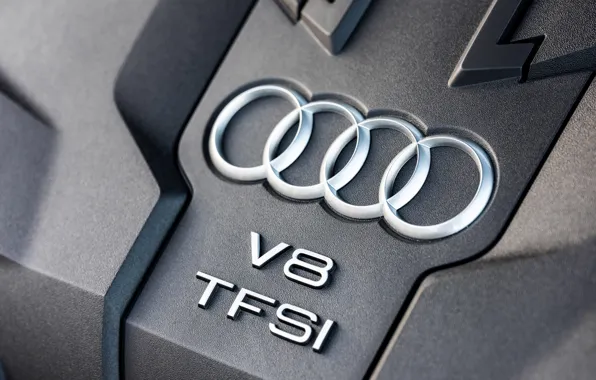 Picture Audi, engine, emblem, cover, sedan, Audi A8, TFSI, Audi S8, 2020, 2019, V8 Biturbo, 4.0 …