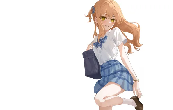 Picture girl, Anime, pretty, cute, uniform, seifuku, school girl, kawai