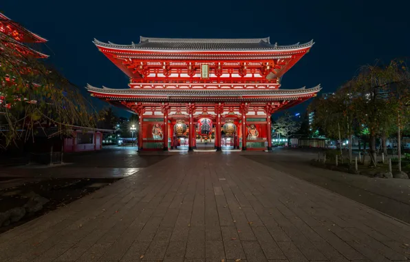 Picture night, Tokyo, Tokyo, Japan, Asakusa Kannon Temple, Leonardo Rodriguez, Asakusa