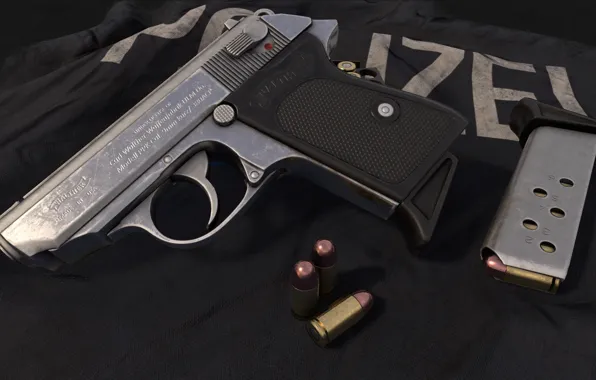 Picture gun, weapons, gun, Render, weapon, Walther, Walter, PPK, Walther PPK, Rendering