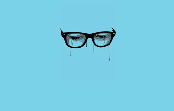 Picture Wallpaper, Glasses, Minimalistic