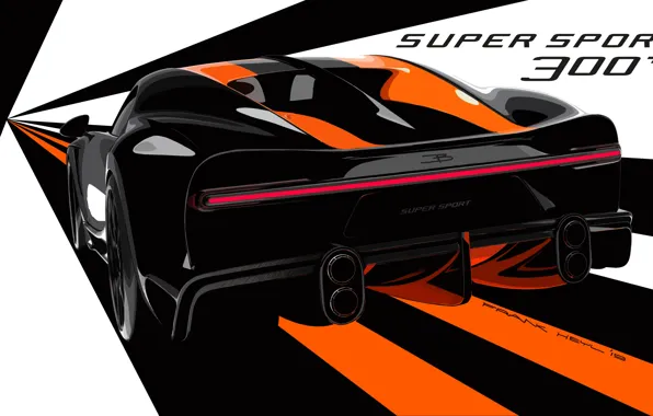 Picture Bugatti, rear view, hypercar, Chiron, 2019, Super Sport 300+