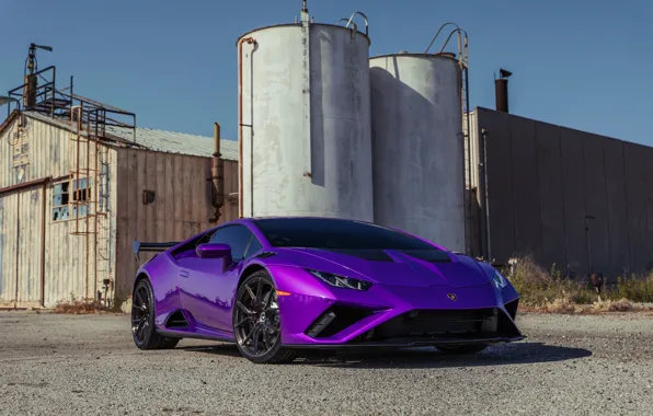 Picture Lamborghini, Purple, VAG, Huracan, Sight, 3/4
