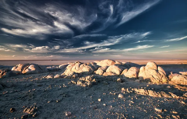 Picture Botswana, Kubu Island, Granite Rocks