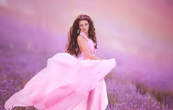 Picture Girl, Dress, Photo session, Lavender field