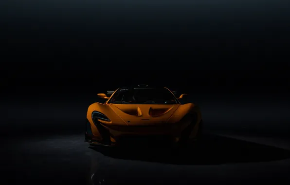 Picture McLaren, Dark, Orange, Front, Sight