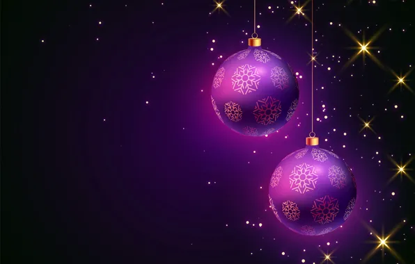 Picture decoration, balls, Christmas, dark, New year, christmas, new year, happy, balls, background, merry, purple, luxury, …