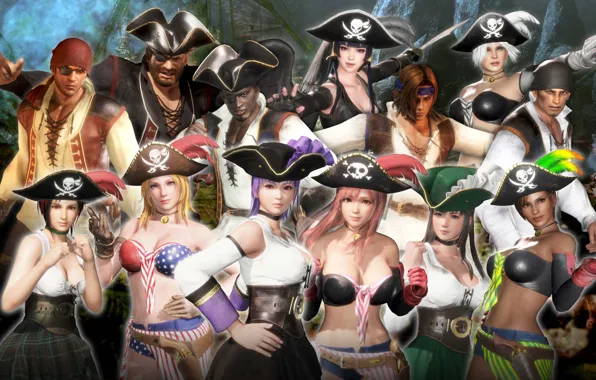 Picture pirates, hats, Dead or Alive 6
