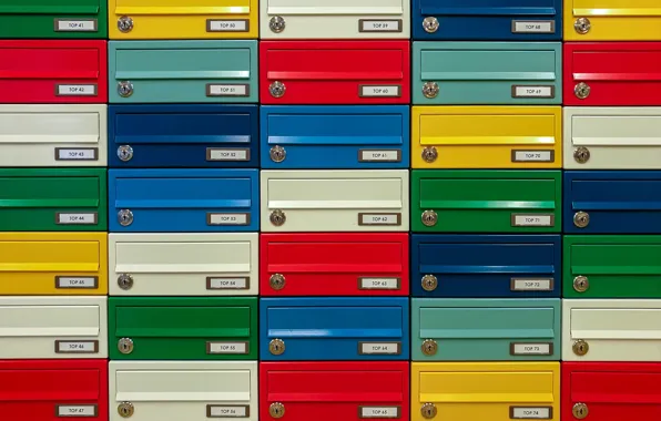 Picture texture, colorful, mailboxes
