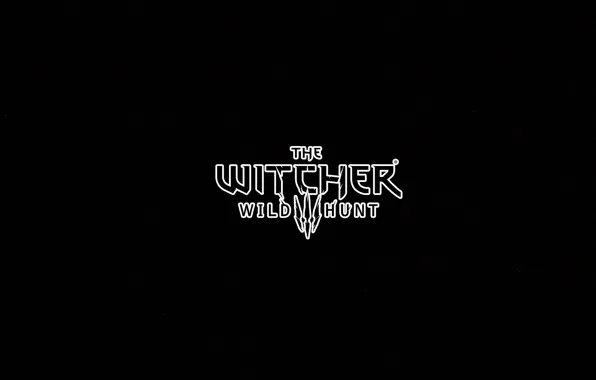 Picture minimalism, black background, the Witcher, witcher 3