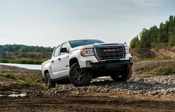 Picture stones, earth, pickup, GMC, Crew Cab, Canyon, AT4, 2020, 2021, Off-Road Performance Edition