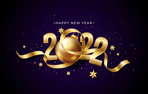 Picture background, gold, figures, New year, purple, golden, new year, happy, purple, decoration, figures, sparkling, 2022