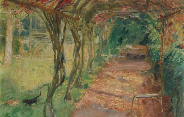 Picture landscape, picture, 1901, Under The Gazebo, Max Slevogt, Max Slevogt