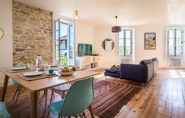 Picture interior, living room, dining room, Biarritz