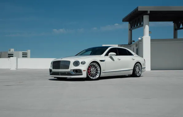Picture Bentley, White, Flying Spur