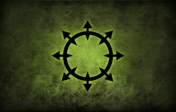 Picture green, logo, Warhammer, chaos, fon