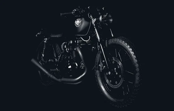 Picture the dark background, minimalism, motorcycle, custom, custom moto