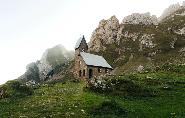 Picture Switzerland, church, Rural life
