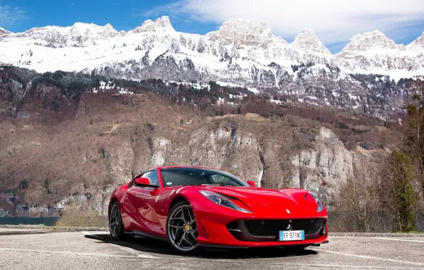 Picture Ferrari, mountain, Superfast, 812