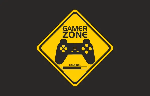 Picture yellow, the dark background, sign, warning, joystick, yellow, sign, loading, download, warning, joystick, dark background, …