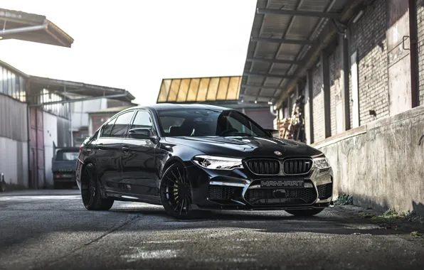 Picture BMW, Front, Black, M5 F90, BMW M5 F90, Warehouses, MH5, Manhart MH5