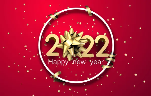 Picture red, background, holiday, Christmas, New year, decoration, new year, bow, 2022