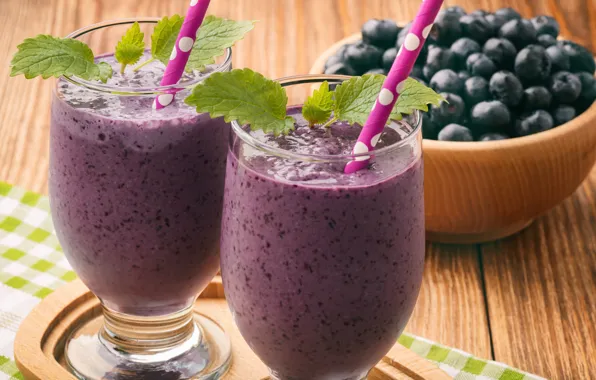 Picture berries, Breakfast, blueberries, fresh, smoothies with yogurt