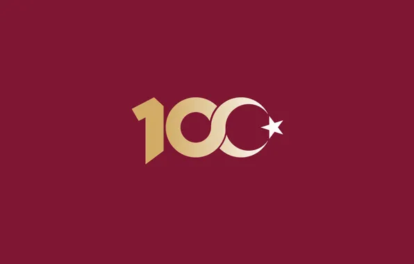 Picture logo, turkey, one hundred years