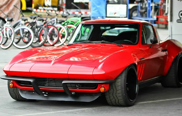 Picture Corvette, Chevrolet, Red, Stingray