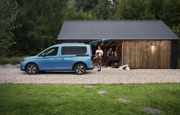 Picture Ford, Ford, Blue, Garage, Van, Minivan, 2022, Форд Коннект Торнео, Ford Tourneo Connect