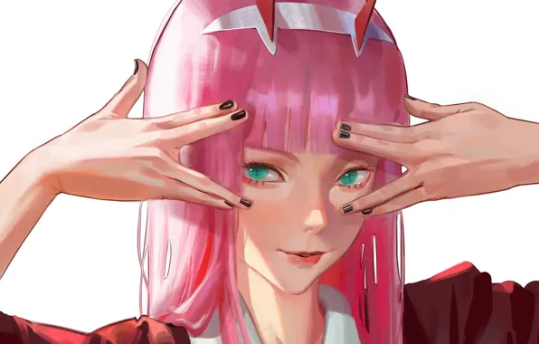 Picture look, girl, hands, 002, Darling In The Frankxx, Cute in France, Zero Two