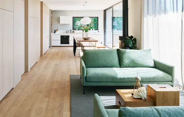 Picture interior, kitchen, living room, dining room, by Johan Sundberg Arkitektur, Summer House Solviken