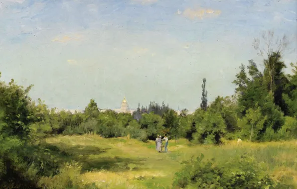 Picture landscape, picture, Stanislas Lepine, Stanislas Lépine, The Plain Of Issy-Les-Moulineaux, 1877-80