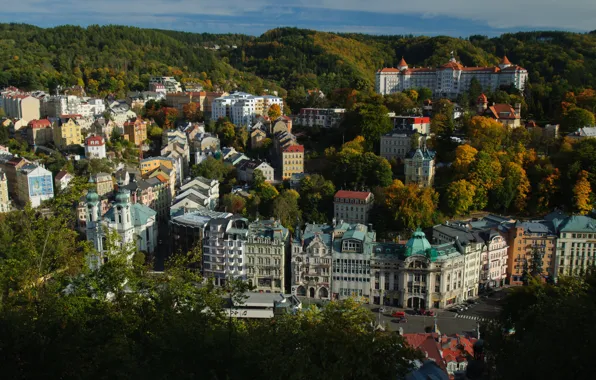 Picture Czech Republic, panorama, Karlovy Vary, Карлсбад