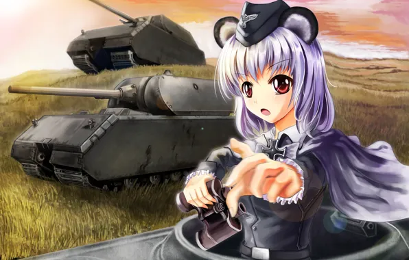 Picture Girls, Tank, Superheavy tank, Girls and Panzer, Mouse, Panzerkampfwagen VIII, Porsche Type 205, Sd.Car 205