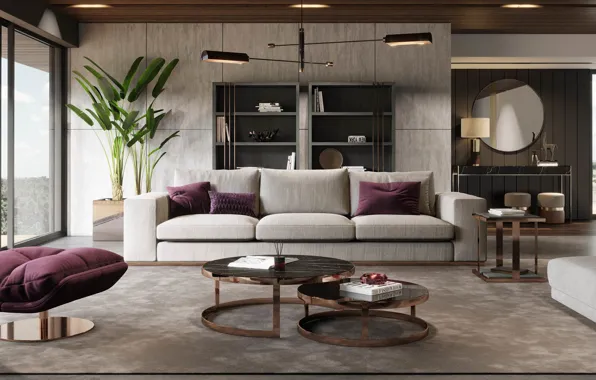 Picture design, room, interior, sofa, living room
