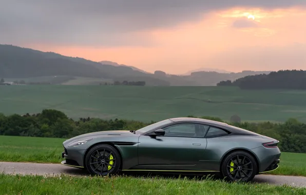 Picture sunset, Aston Martin, side view, 2018, DB11, AMR, Signature Edition