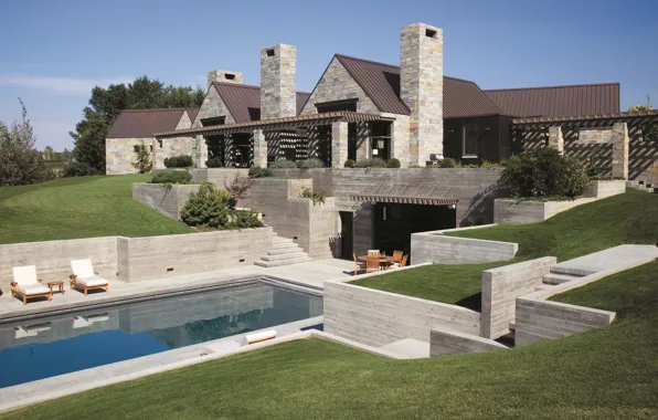 Picture Villa, pool, architecture, terrace, landscape design, Selah Residence, by Stuart Silk Architectslla