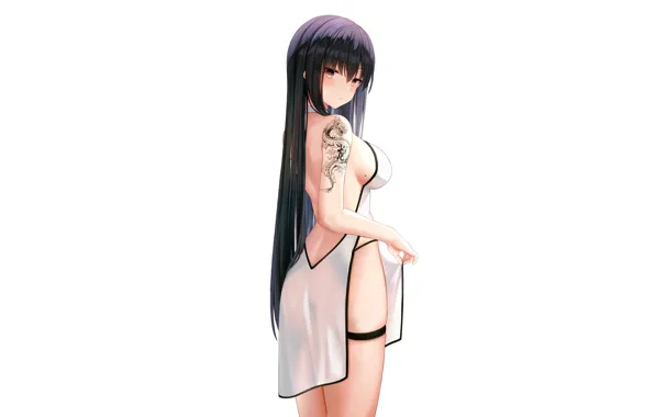 Picture girl, sexy, cleavage, long hair, dress, boobs, anime, beautiful, pretty, tattoo, breasts, attractive, handsome, yellow …