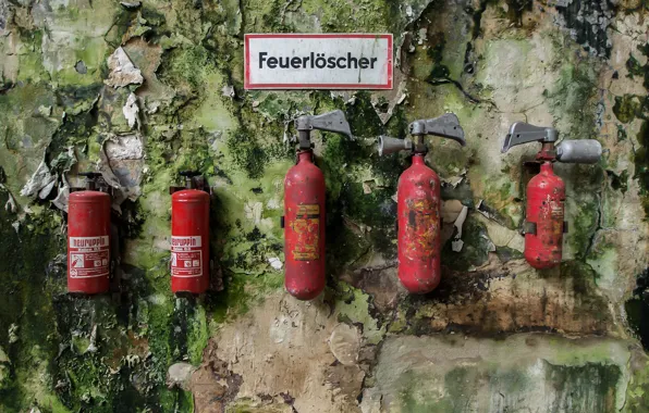 Picture background, wall, fire extinguishers