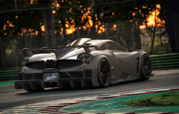 Picture the evening, supercar, Pagani, racing track, To huayr, Imola, 2020