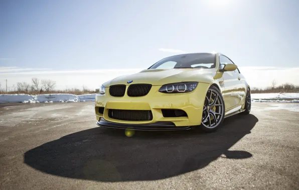 Picture BMW, Yellow, E92, Shadow, M3